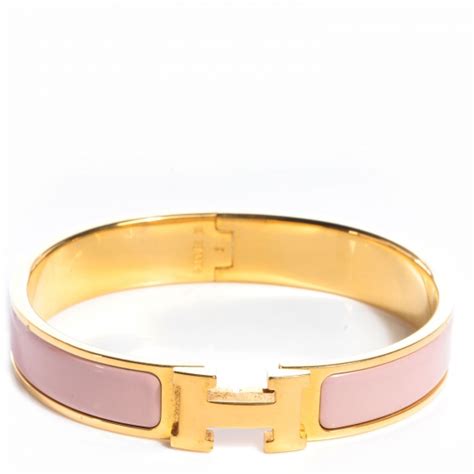 hermes clic rose nacarat|HERMES Enamel Narrow Clic Clac H Bracelet PM Rose Nacarat .